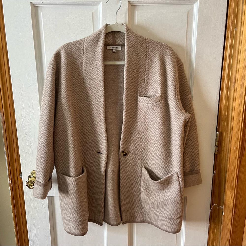 Madewell Herringbone Sweater Coat